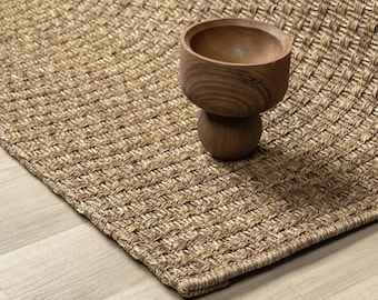 Minimalist Cotton-Polyester Area Rug – Pet-Friendly, Washable