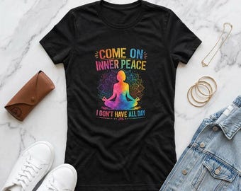 Inner Peace Meditation Funny Yoga Lover Gift Essential T-Shirt in different colours