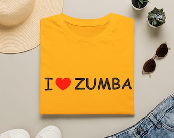 Me encanta la camiseta de baile zumba en diferentes colores.