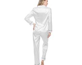 Pink Bow Satin Pajamas | Women's Satin Pajama Set