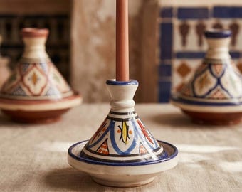 Handmade Moroccan Ceramic Incense Burner - Traditional Tagine Design - Hand-Painted Boho Home Decor - Unique Gift from Morocco