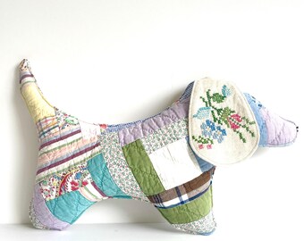 Almohada acolchada para perros: decoración vintage de peluches acolchados