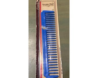 Vintage Stance Wide Tooth Mousse Comb Blue New use with styling mousse or gel