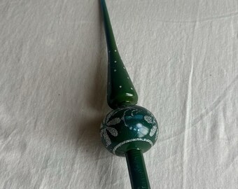 Vintage COBY Glass Christmas Tree Top Ornament American Made No Box Read