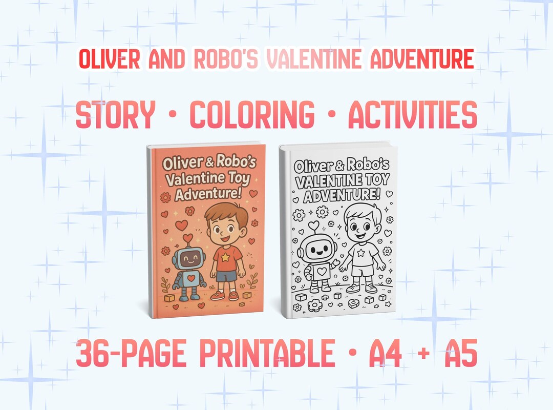 Printable Activity Book for Kids | Coloring and Story | Instant ...
