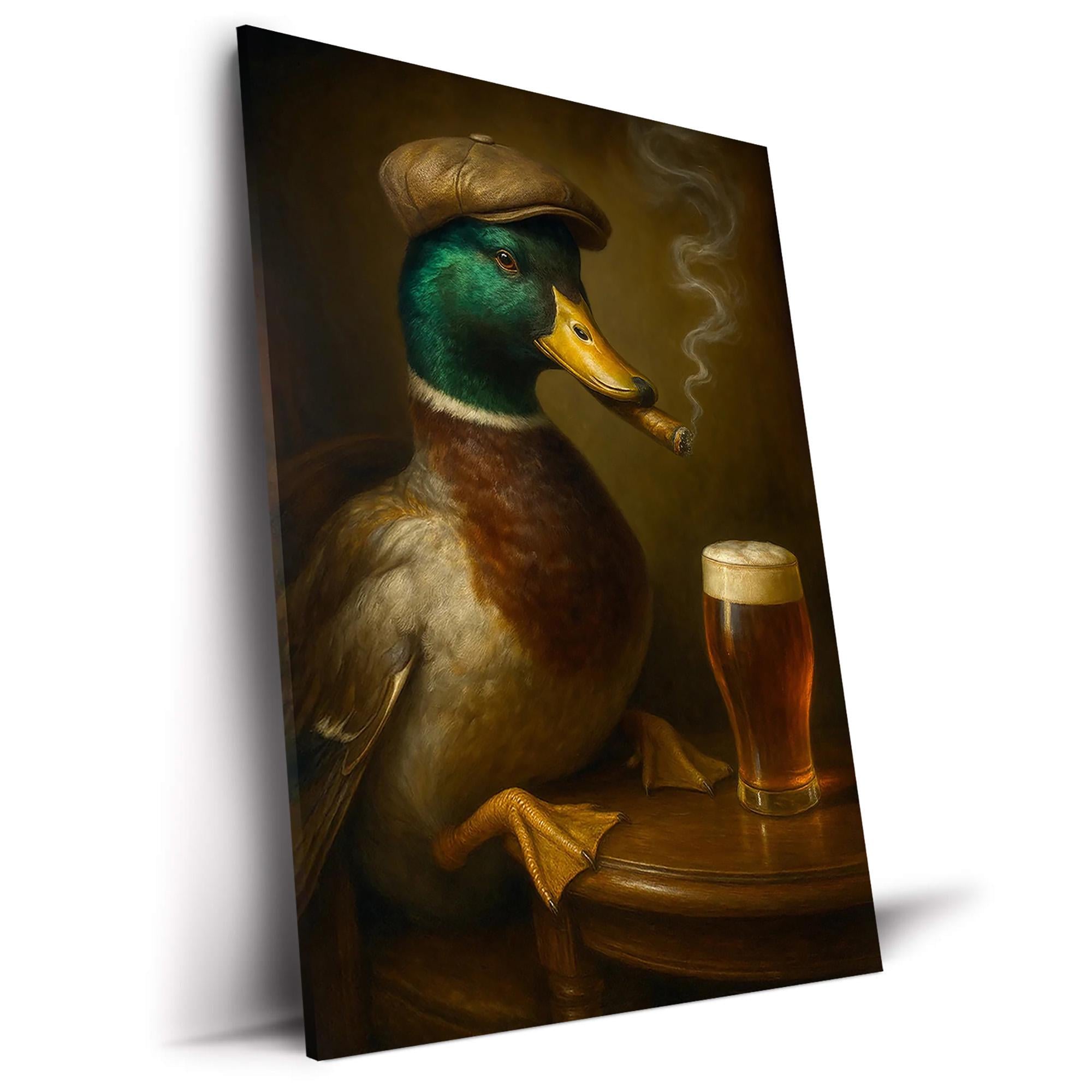 duck smoking a cigarette #duck #painting #oilpainting #smoking Art by Anna C |