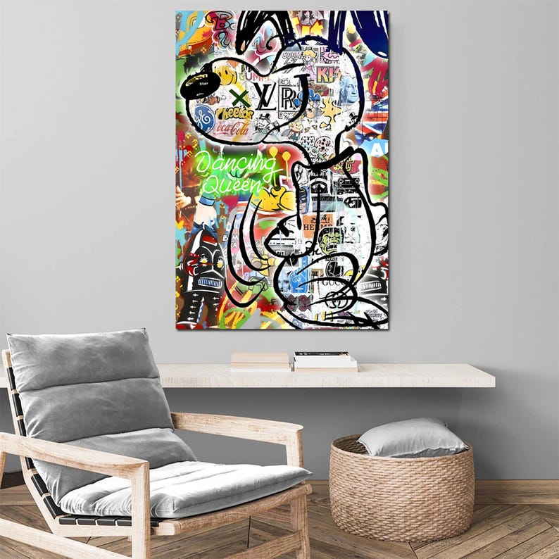 Comic Cartoon Graffiti Art Canvas Print, Pop Art Decor - Etsy