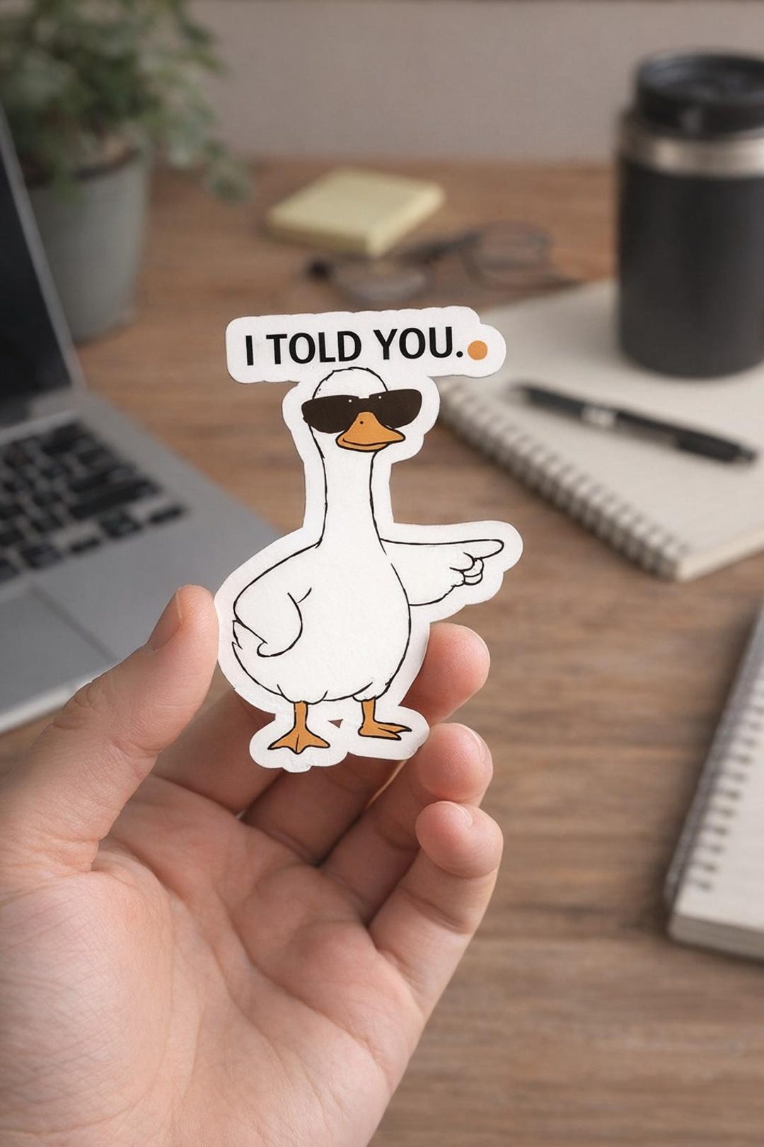 Goose Sunglasses Sticker, Funny Animal Quote, Waterproof Vinyl Decal - Etsy