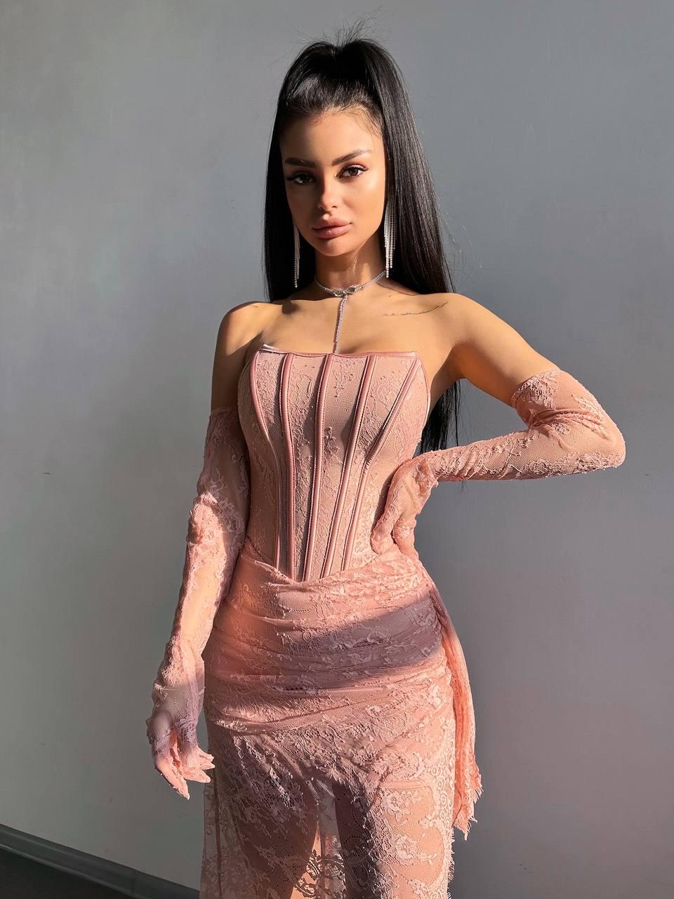 chinese dress ladies Sandie Pink Off The Shoulder Mini Dress - US 12 main image 0