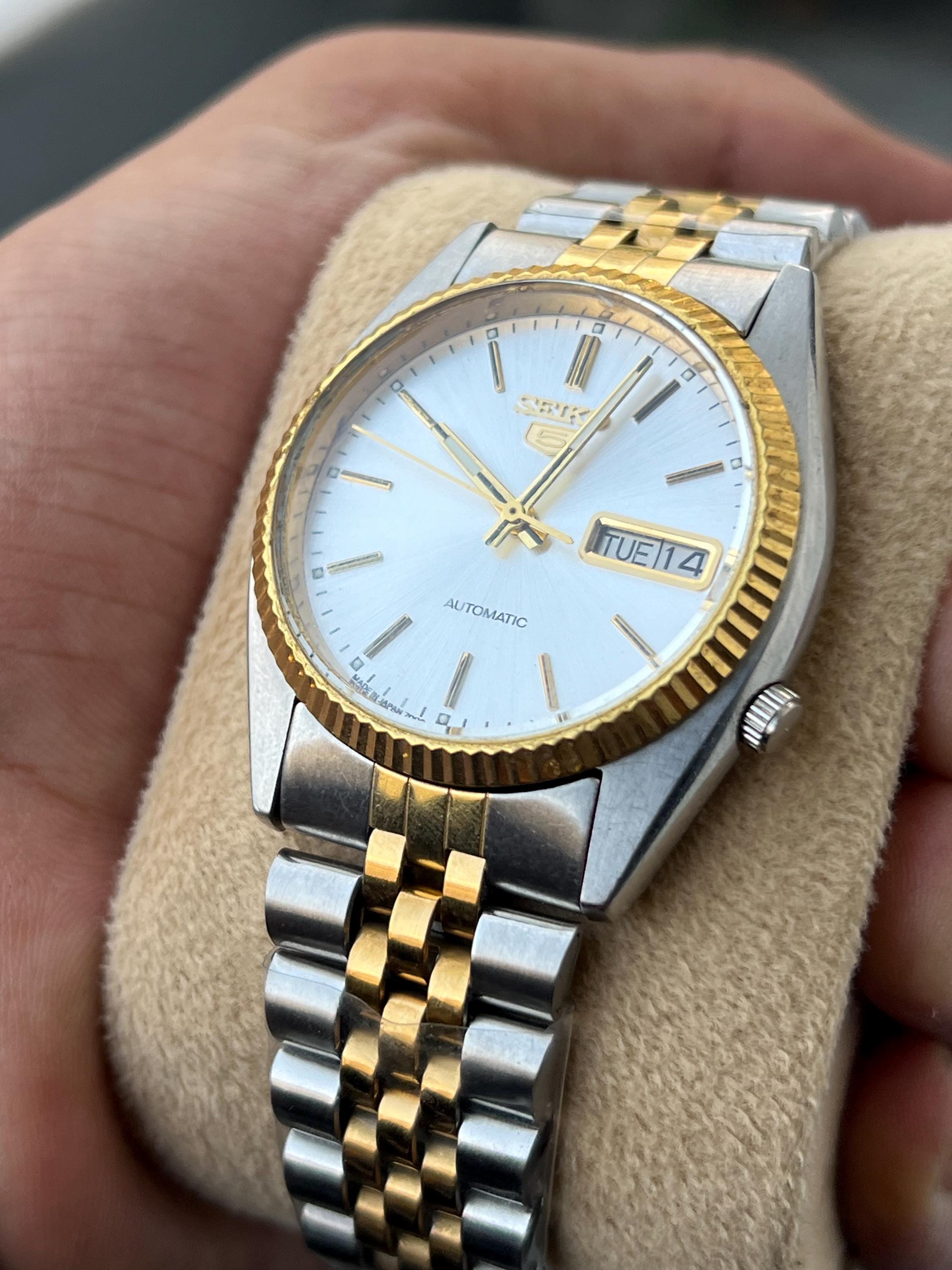 Vintage Seiko 5 Fluted Bezel Mens Automatic Watch 7009-3110 - Etsy