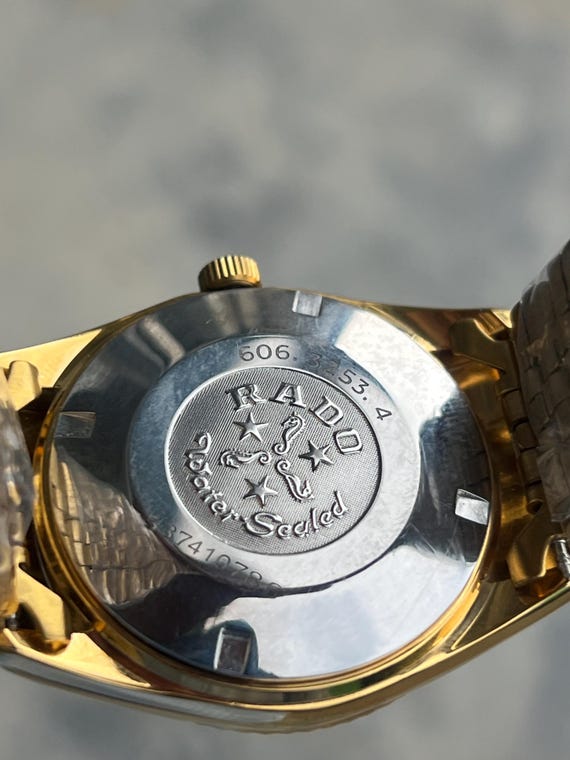 Rado Purple Horse Golden Watch Automatic Day-date Black Dial