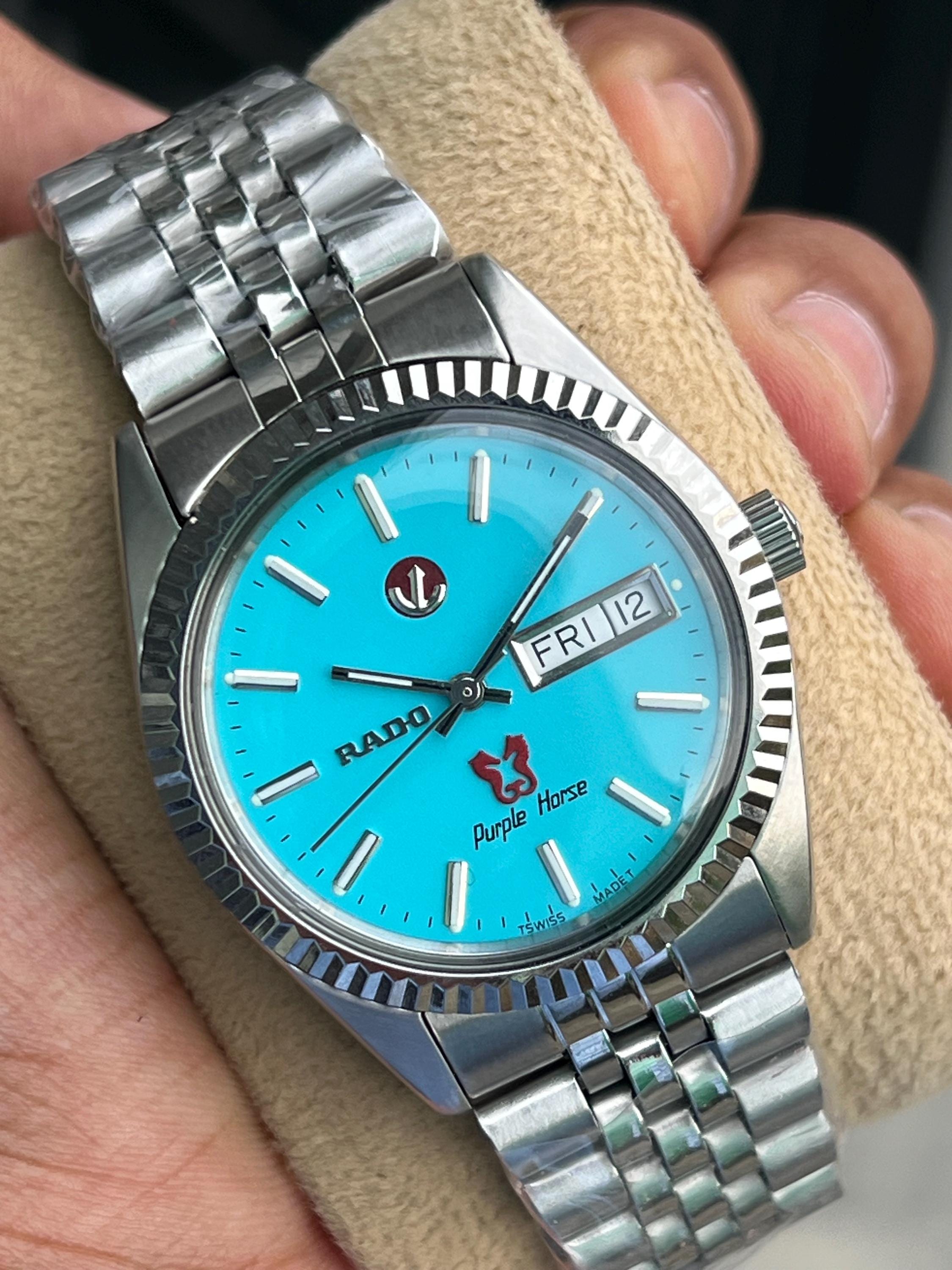 Rado Purple Horse Automatic Day-date Ice Blue Dial Jubilee