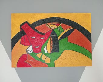 Pintura al óleo sobre lienzo