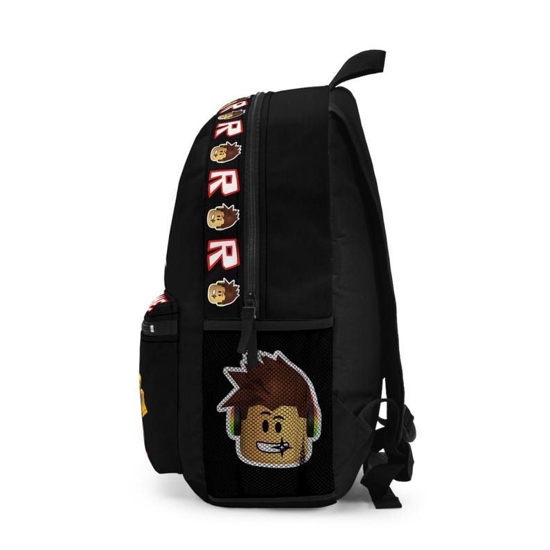 Personalized Roblox Backpack | Custom Name Backpack in Robux Design | Safe & Comfortable for School | Perfect Gift for Roblox Fans image 3