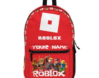 Personalized Roblox Backpack | Custom Name Backpack in Robux Design | Safe & Comfortable for School | Perfect Gift for Roblox Fans