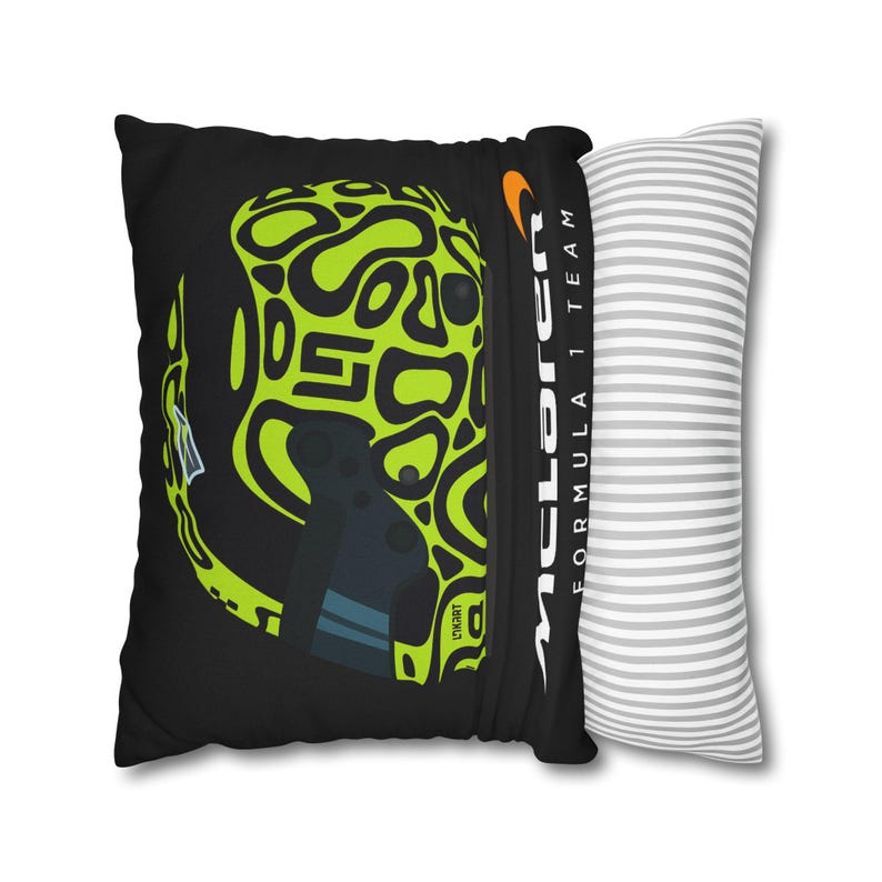 Lando Norris F1 Pillowcase, McLaren Racing Pillow, Formula 1 Fan Gift, Race Car Bedroom Decor, F1 Memorabilia, Christmas Gift image 5