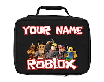 Roblox Lunch Bag - Personalized Gamer Lunchbox for Kids, Custom Roblox School Bag, Insulated Lunch Tote, Gaming Fan Gift for Boys & Girls