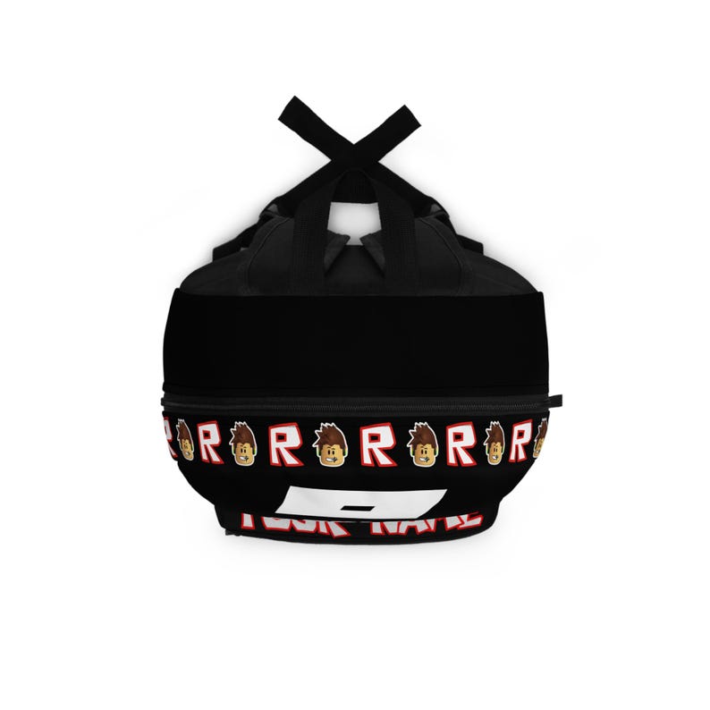 Personalized Roblox Backpack | Custom Name Backpack in Robux Design | Safe & Comfortable for School | Perfect Gift for Roblox Fans image 4