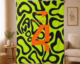 Lando Norris F1 Decke, McLaren Formel 1 Überwurf, Racing Fan Geschenk, Kuschelige Sofa Decke, Renntag Ausrüstung, Weihnachtsgeschenk für Ihn