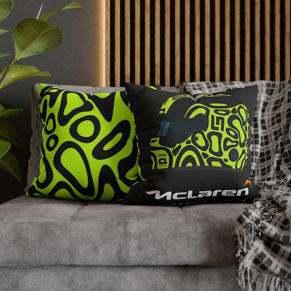 Lando Norris F1 Pillowcase, McLaren Racing Pillow, Formula 1 Fan Gift, Race Car Bedroom Decor, F1 Memorabilia, Christmas Gift