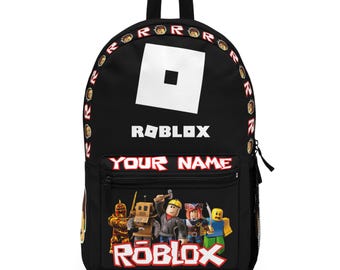 Personalized Roblox Backpack | Custom Name Backpack in Robux Design | Safe & Comfortable for School | Perfect Gift for Roblox Fans