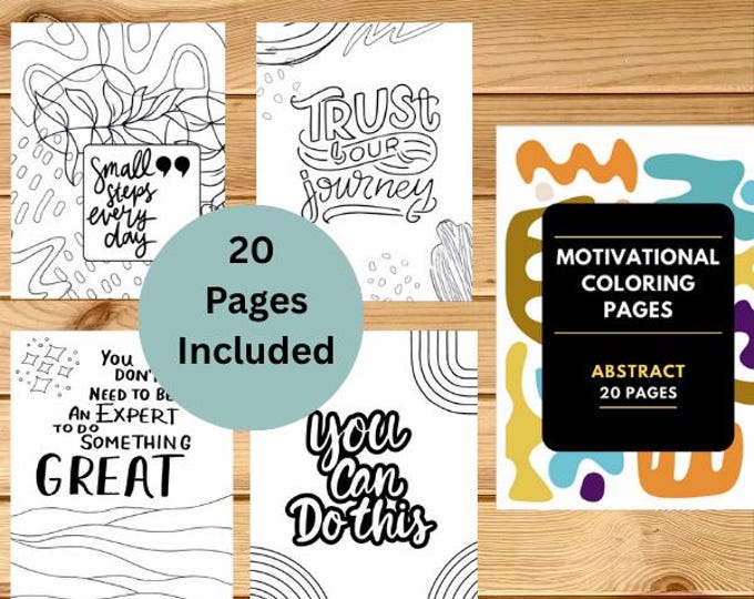 Digital Coloring Pages for Teens - Positive Affirmations, Stress Relief ...