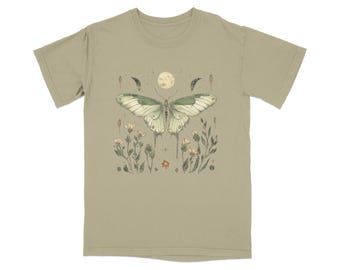 Cottagecore Luna Moth T-Shirt | Whimsigoth Celestial Nature Tee