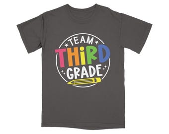 Team Third Grade T-Shirt, Back To School Educator Tee, Student Pride Shirt