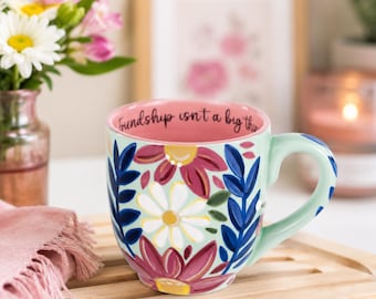 Flower Garden Friendship Floral Mug, Inspirational Gift for Loved Ones