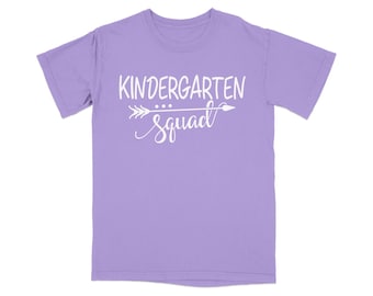 Kindergarten Squad T-Shirt, Back to School Teacher Student Tee