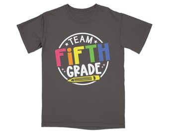 Team Fifth Grade T-Shirt, Back to School, Elementary Squad Tee