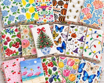 40-Piece Decoupage Napkin Variety Pack, Floral, Christmas, Halloween, Animal, Fruit Themes