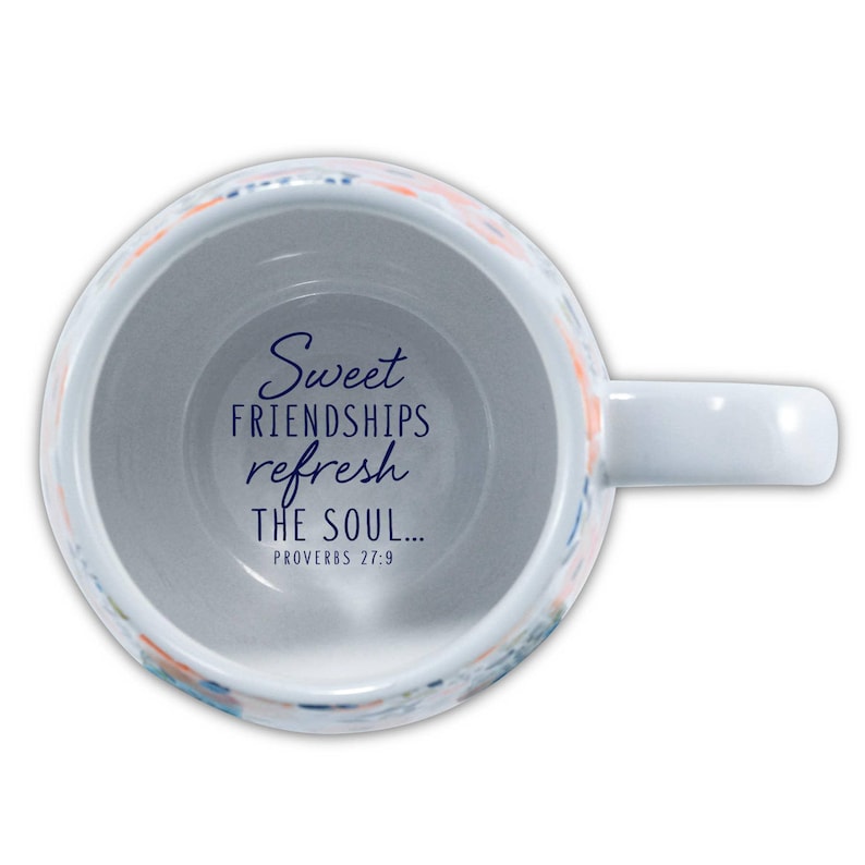 Sweet Friend Watercolor Floral Mug, Inspirational Gift for Loved Ones image 3