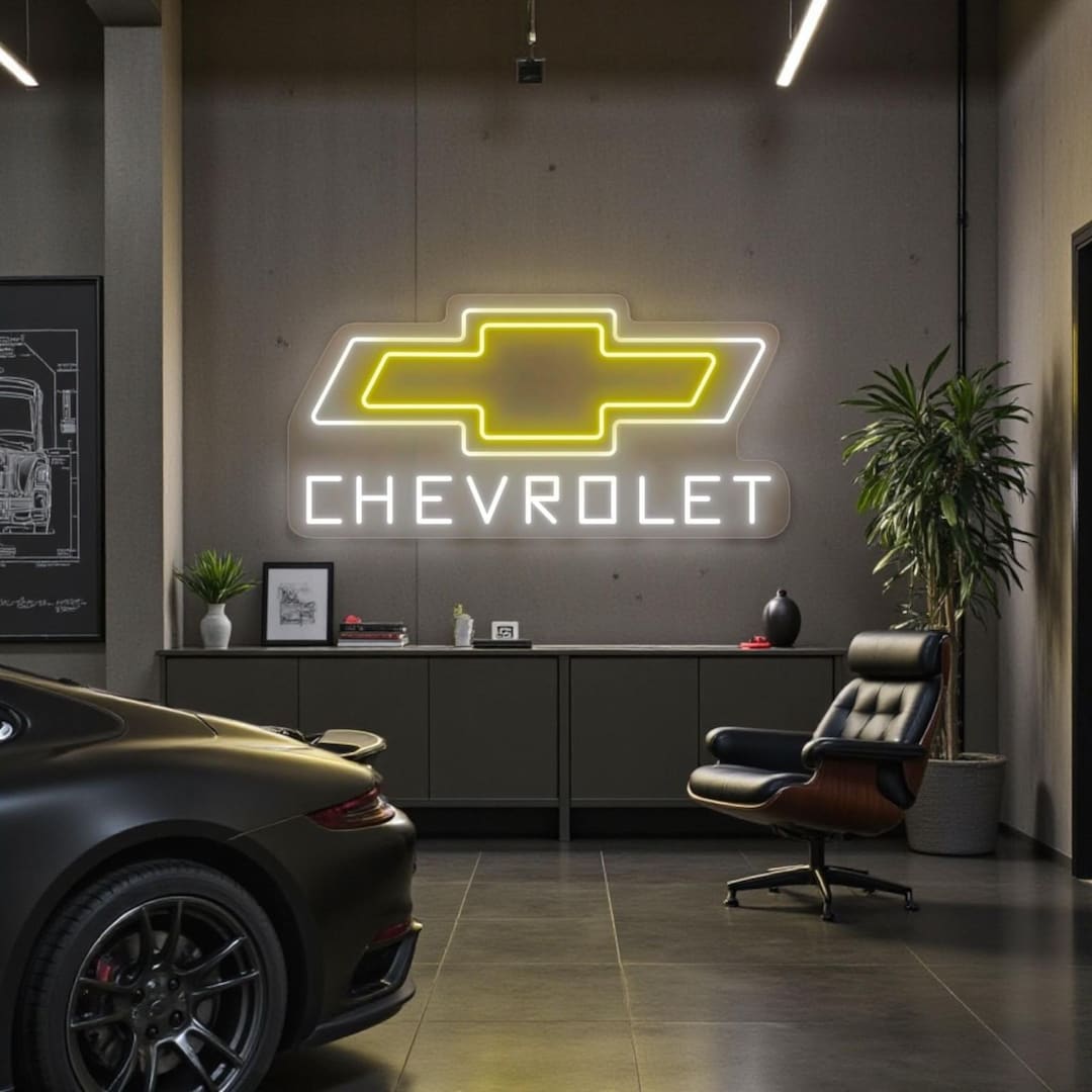 Chevy Led Sign Chevrolet Neon Sign, Chevrolet LED Sign, Chevrolet Logo Sign, Car Logo ...