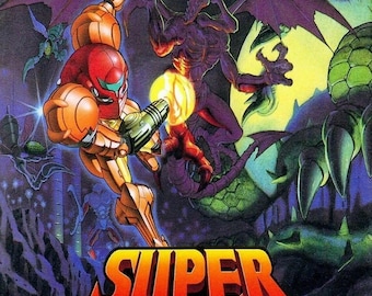 スーパーメトロイド 36 x 24インチ ビデオゲームポスター - Etsy 日本