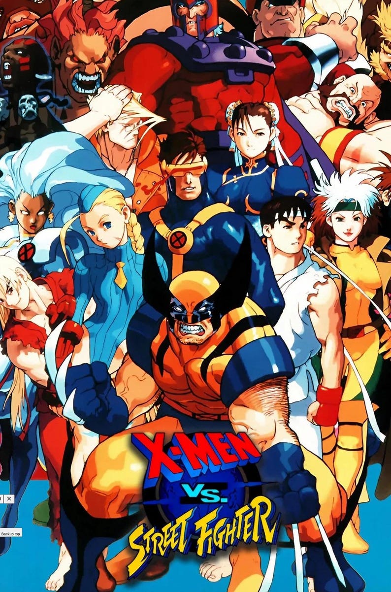 X-men Vs Street Fighter Art Poster #1 - Etsy