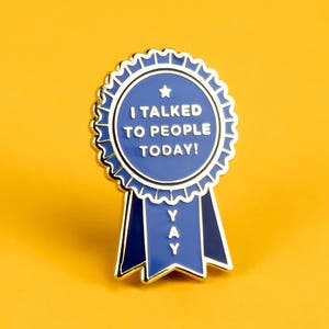 Introvert Award Enamel Lapel Pin image 1