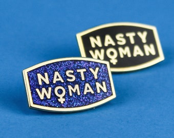 Nasty Woman Enamel Lapel Pin - Set of Two