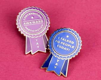 Self-Care Award Enamel Lapel Pins - Set of Two