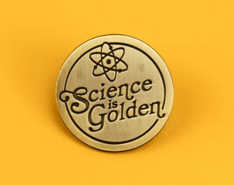 Science is Golden Lapel Pin