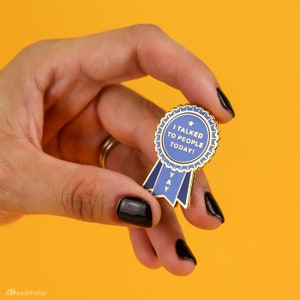 Introvert Award Enamel Lapel Pin image 2