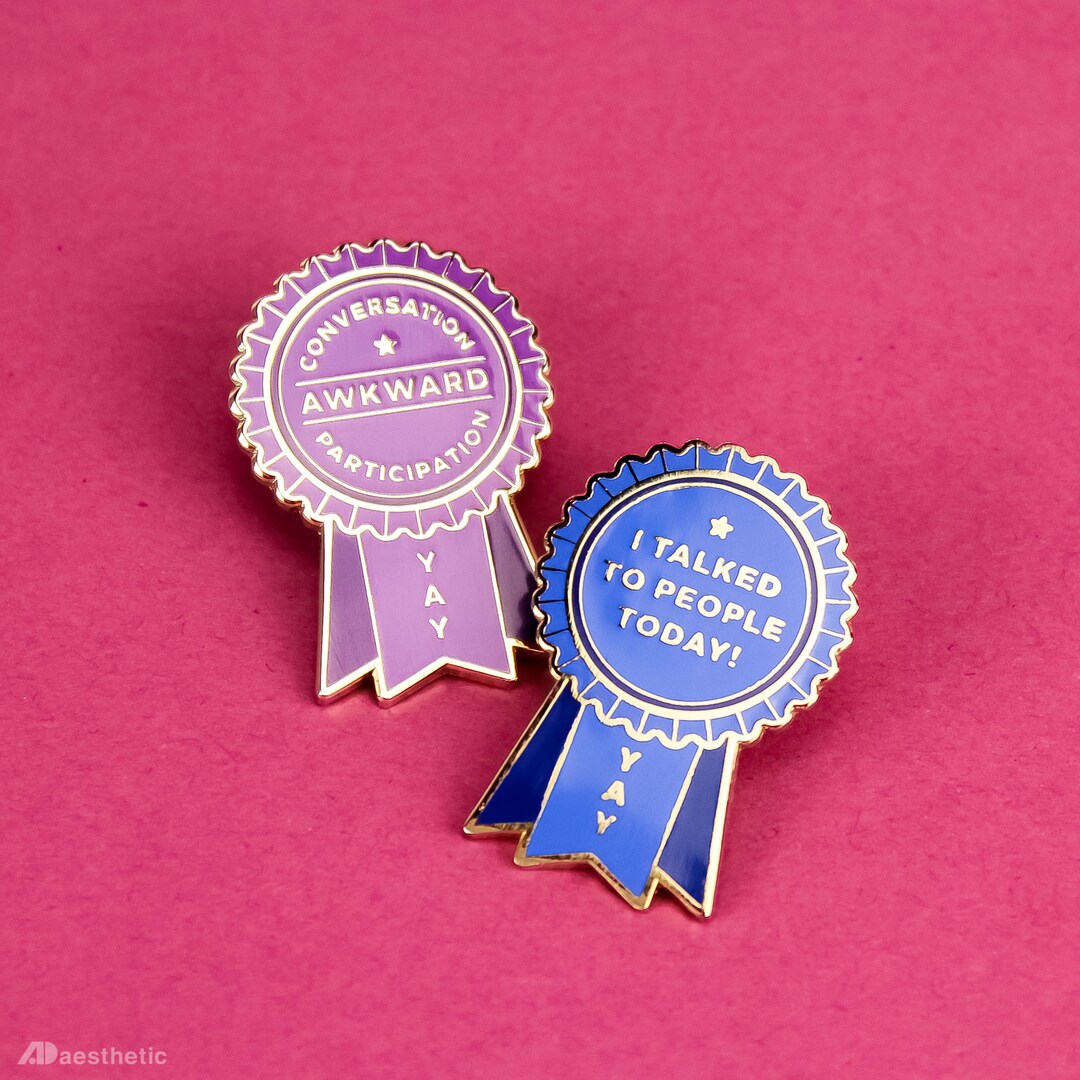 Selfcare Award Enamel Lapel Pins Set of Two Etsy