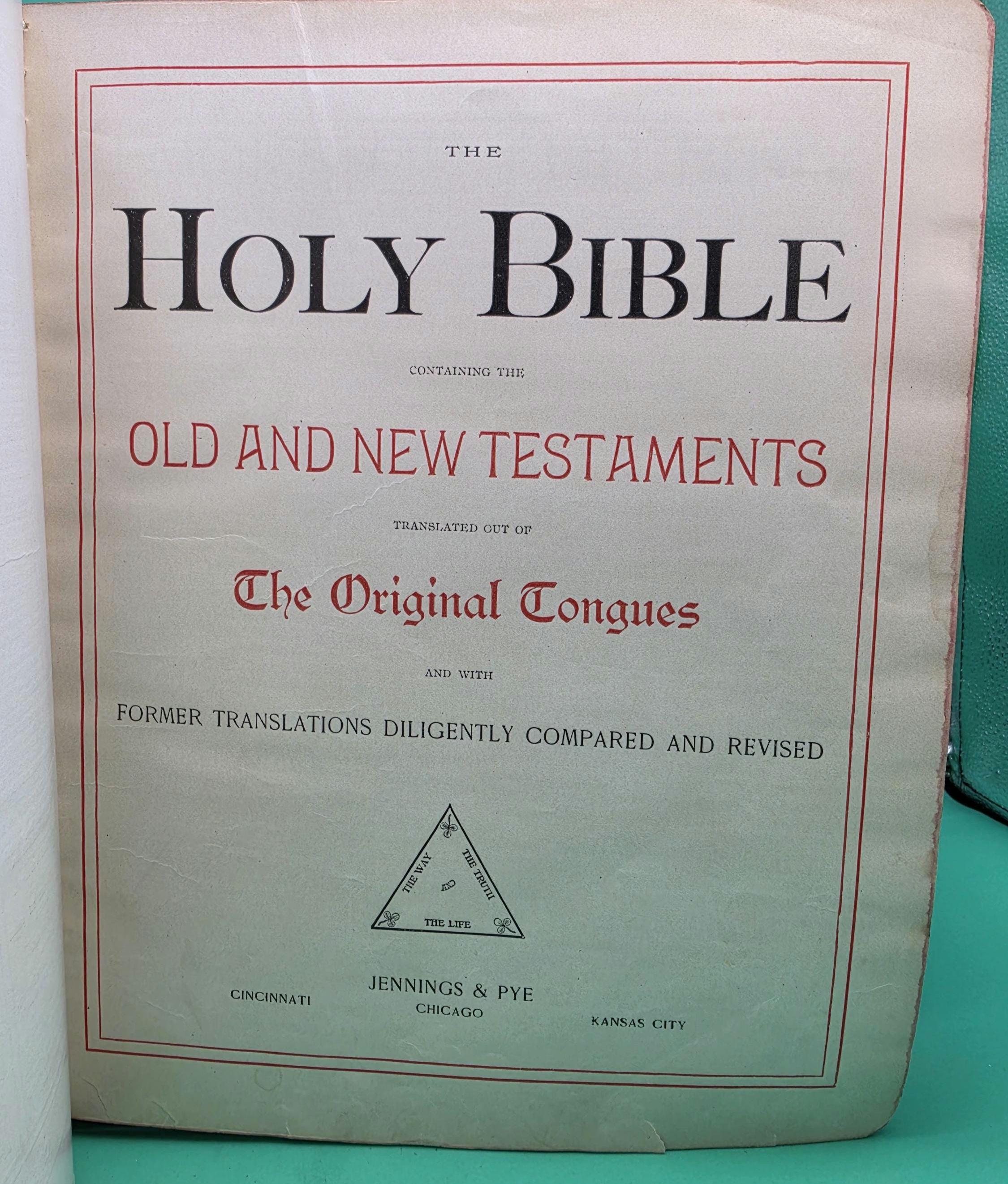 Holy Bible Early 1900 Antique - Etsy