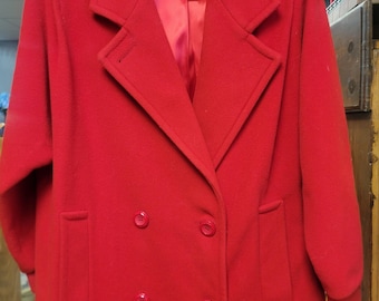 Cappotto vintage in lana rossa Mackintosh – Cappotto invernale britannico su misura