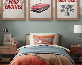 Race Car Prints | Boys Room Decor (Digital Download)
