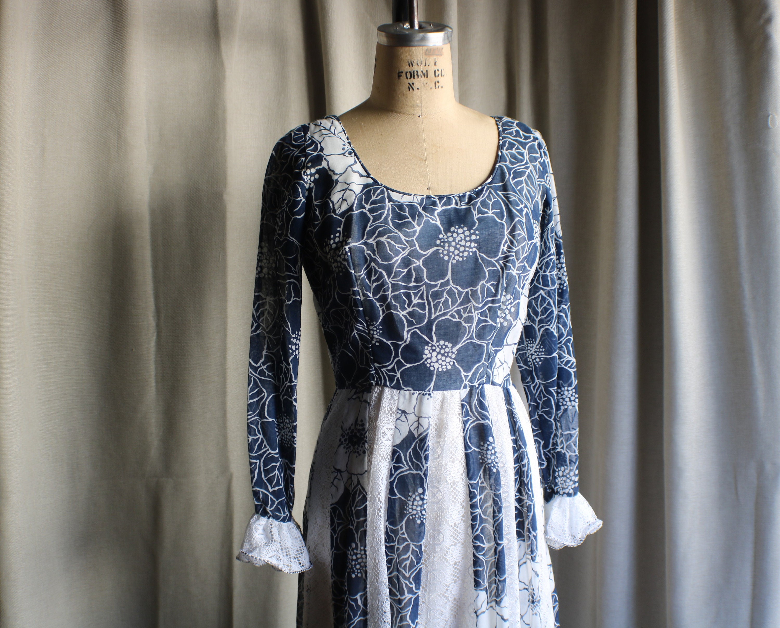 long blue and white dress Must Be Love Floral Maxi Dress - Blue and White main image 1