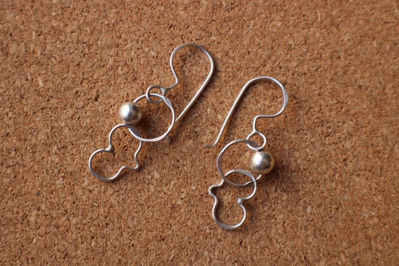 Silver Dangling Earrings / All Sterling Vintage E… - image 2