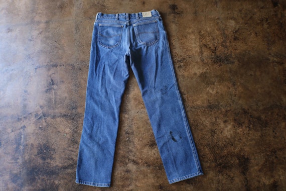 Distressed Lee Jeans /  Vintage Denim / Medium Wa… - image 6