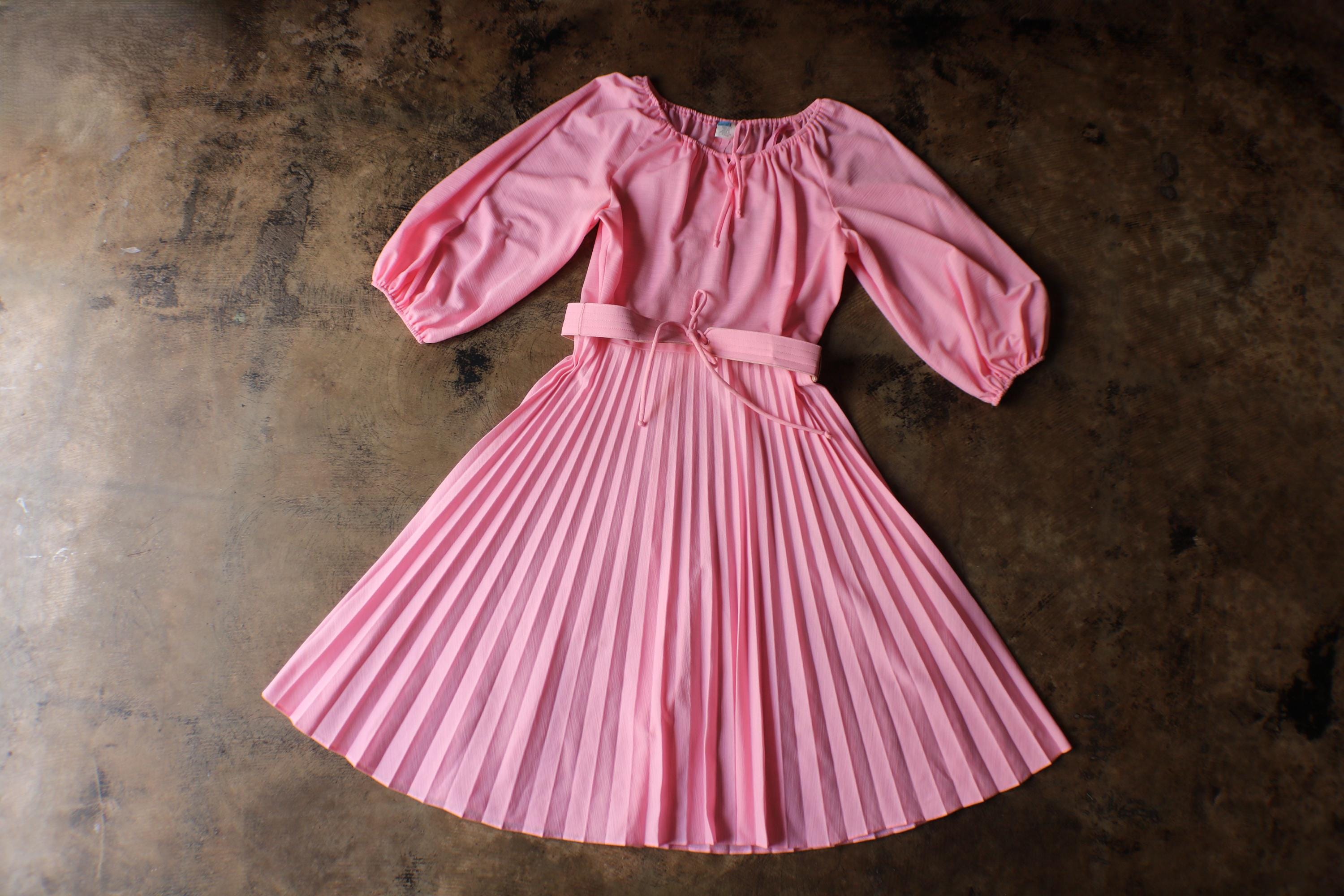 chinese dress ladies ️ 80s Pink Gingham Dress