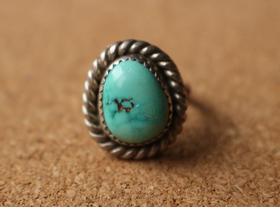 Vintage Turquoise Ring /Simple Southwest Jewelry … - image 1